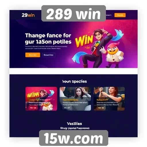 Acessibilidade e design do site 289 win